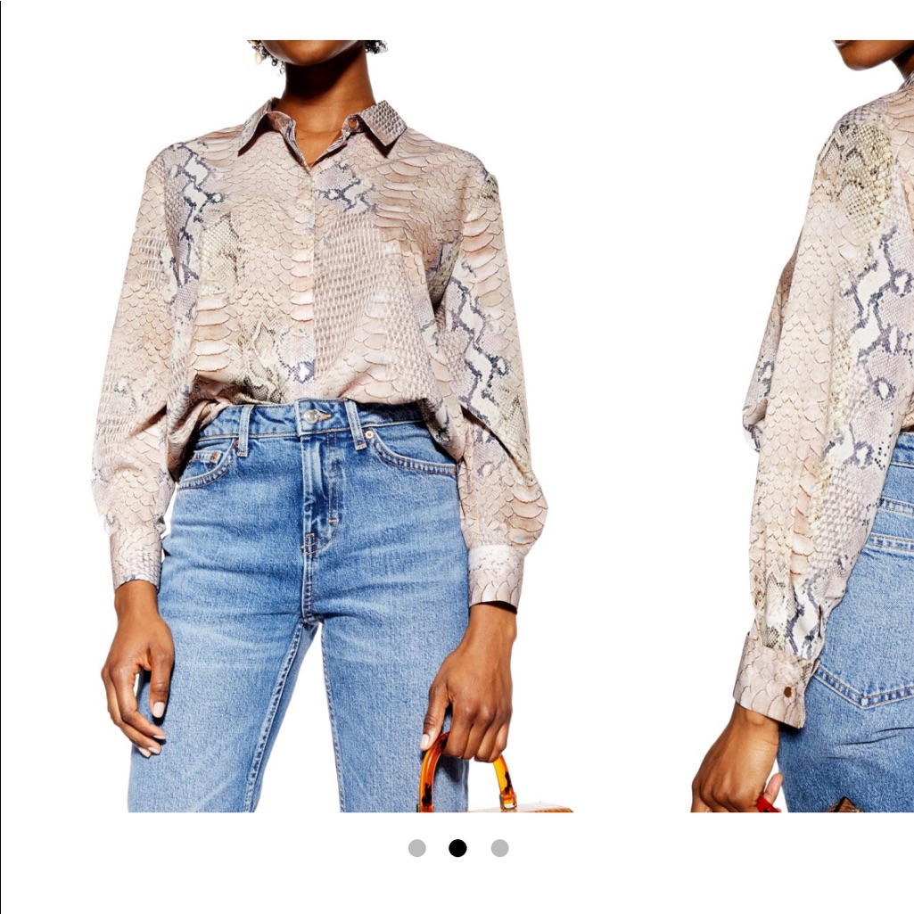 Topshop Python Print Shirt